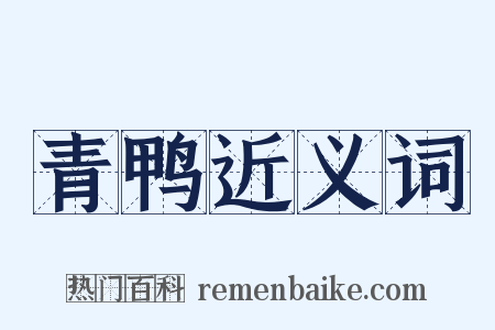 青鸭近义词是什么意思的图片